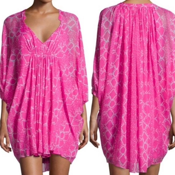 Diane von Furstenberg "Fleurette" Kaftan Silk Dress, Size 0 - Picture 1 of 8